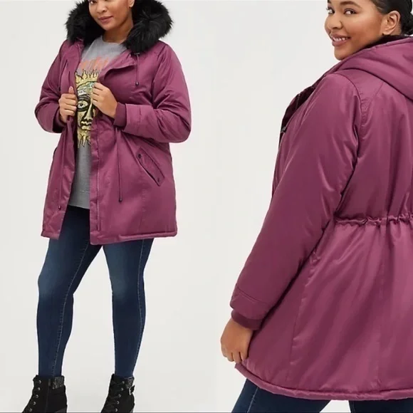 NWT Torrid size 2 purple parka - Picture 1 of 7